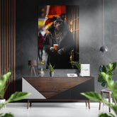 Black Panther Brushed Aluminum Dibond Wall Art.